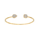 0.50ct Diamond Bangle open 750/18 K Yellow Gold