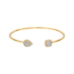 0.50 Karat Diamantarmreif offen 750/18 K Gelbgold