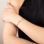 0.50 Karat Diamantarmreif offen 750/18 K Roségold - AR-69460-RG