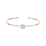 0.50 Karat Diamantarmreif offen 750/18 K Roségold