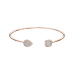 0.50 Karat Diamantarmreif offen 750/18 K Roségold