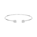 0.50 Karat Diamantarmreif offen 750/18 K Weissgold