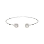 0.50 Karat Diamantarmreif offen 750/18 K Weissgold