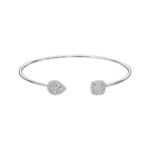 0.50 Karat Diamantarmreif offen 750/18 K Weissgold