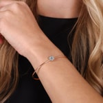 0.50ct Diamond Bangle oval 750/18 K Rose Gold - AR-69463-RG