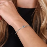 0.50ct Diamond Bangle oval 750/18 K White Gold - AR-69463-WG