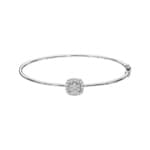 0.50 Karat Diamantarmreif oval 750/18 K Weissgold