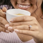 0.50ct Diamond Halo Engagement Ring 750/18 K Rose Gold - RI-69224-RG