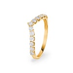 0.50 Karat Diamanten Mémoire Ring 750/18 K Gelbgold