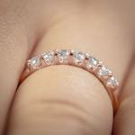 0.50 Karat Diamanten Mémoire Ring 750/18 K Roségold - RI-70188-RG