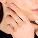 0.50ct Diamond Eternity Ring 750/18 K White Gold - RI-69855-WG