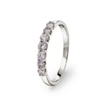 0.50 carats diamants bague mémoire or gris 750/18 ct