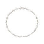 0.50 carats diamants bracelet rivière or gris 750/18 ct