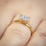 0.50ct Diamond Engagement Ring 750/18 K Yellow Gold - RI-69305-GG