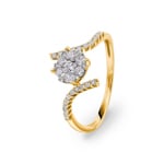 0.50 carats diamants bague de fiançailles or jaune 750/18 ct