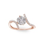 0.50 Karat Diamanten Verlobungsring 750/18 K Roségold - RI-69325-RG
