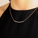 0.50ct Diamond Necklace 750/18 K Rose Gold - KE-69147-RG