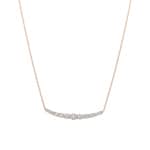 0.50 carats diamants collier or rosé 750/18 ct