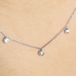 0.50ct Diamond Necklace 750/18 K White Gold - KE-69475-WG