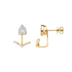 0.50 Karat Diamantohrstecker 750/18 K Gelbgold