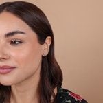 0.50ct Diamond Stud Earrings 750/18 K Yellow Gold, Heart - OR-69500-GG