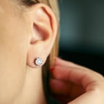 0.50 carats diamants clous d'oreilles or jaune 750/18 ct Ø 6.5mm - OR-69213-GG