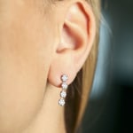0.50 carats diamants clous d'oreilles or rosé 750/18 ct 18.5mm - OR-69406-RG