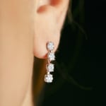 0.50 carats diamants clous d'oreilles or rosé 750/18 ct 18.5mm - OR-69406-RG