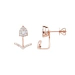 0.50 carats diamants clous d'oreilles or rosé 750/18 ct