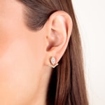 0.50ct Diamond Stud Earrings 750/18 K Rose Gold - OR-70001-RG