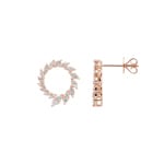 0.50 carats diamants clous d'oreilles or rosé 750/18 ct