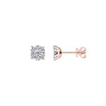 0.50 Karat Diamantohrstecker 750/18 K Roségold Ø 6.50mm