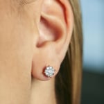 0.50 carats diamants clous d'oreilles or rosé 750/18 ct Ø 6.5mm - OR-69213-RG