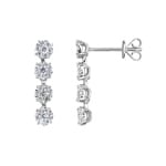 0.50 carats diamants clous d'oreilles or gris 750/18 ct 18.5mm