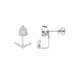 0.50 Karat Diamantohrstecker 750/18 K Weissgold