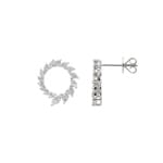 0.50 carats diamants clous d'oreilles or gris 750/18 ct