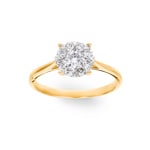 0.50ct Diamond Ring 750/18 K Yellow Gold - RI-69346-GG
