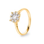 0.50 carats diamants bague or jaune 750/18 ct