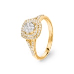 0.50 Karat Diamantring 750/18 K Gelbgold