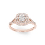 0.50ct Diamond Ring 750/18 K Rose Gold - RI-69706-RG
