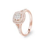 0.50ct Diamond Ring 750/18 K Rose Gold