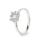 0.50 Karat Diamantring 750/18 K Weissgold
