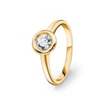 0.50 Karat GIA-Diamant Verlobungsring 750/18 K Gelbgold, Zargenfassung