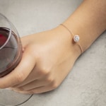 0.50ct Diamond Halo Bracelet 750/18 K Rose Gold - AR-69467-RG