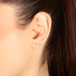 0.50 Karat Solitär Diamantohrstecker 750/18 K Gelbgold in 4-Griff - CGOR001-025-GG