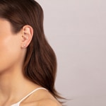 0.50ct Diamond Solitaire Stud Earrings 750/18 K Yellow Gold Bezel Set - CGOR003-025-GG