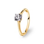 0.50ct Diamond Solitaire Ring 750/18 K Yellow Gold