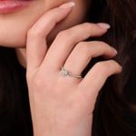 0.50ct Diamonds Pavé Solitaire Ring 750/18 K Yellow Gold - RI-11143-GG