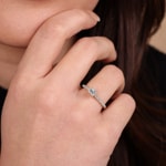 0.50ct Diamanten Pavé Solitärring 750/18 K Roségold - RI-25138-RG