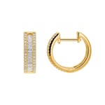 0.51 carats diamants créoles or jaune 750/18 ct